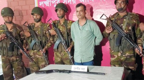 লক্ষ্মীপুরে অস্ত্রসহ সাবেক যুবদল নেতা আটক