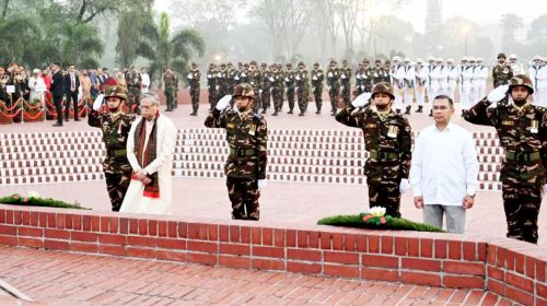 স্বাধীনতা দিবসে জাতীয় স্মৃতিসৌধে রাষ্ট্রপতি ও প্রধানমন্ত্রীর শ্রদ্ধা