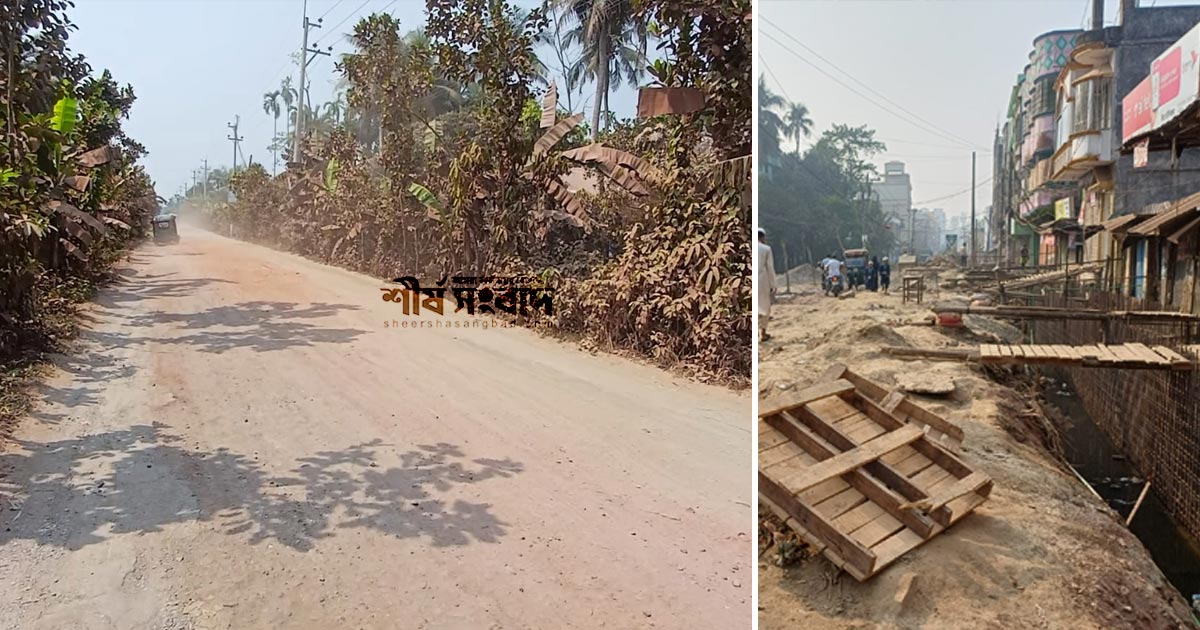 চরম ভোগান্তির নাম রায়পুর মহিলা কলেজ-টিএনটি ও পানপাড়া সড়ক, হেঁটে চলাও কঠিন