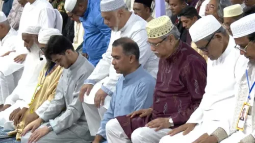 রাষ্ট্রপতি ও প্রধানমন্ত্রীর অংশগ্রহণে ঈদুল ফিতরের প্রধান জামাত অনুষ্ঠিত