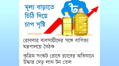 সয়াবিন তেল লিটারে ১২ টাকা বৃদ্ধি সরকার না মানলে বাজারে সরবরাহ বন্ধের হুমকি Advertisement